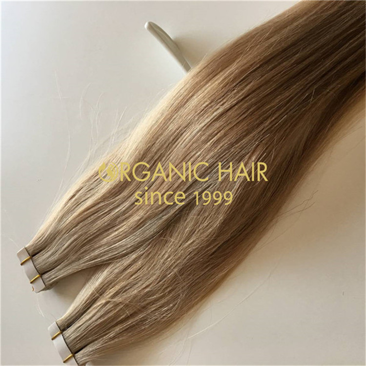 Wholesale 100% human hair tape in hair extensions,remy hair extensions in Chinese factory R18